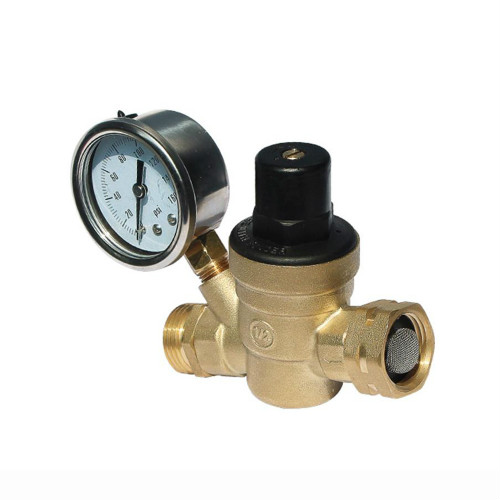 Water Pressure Regulator with oil filled pressure gauge