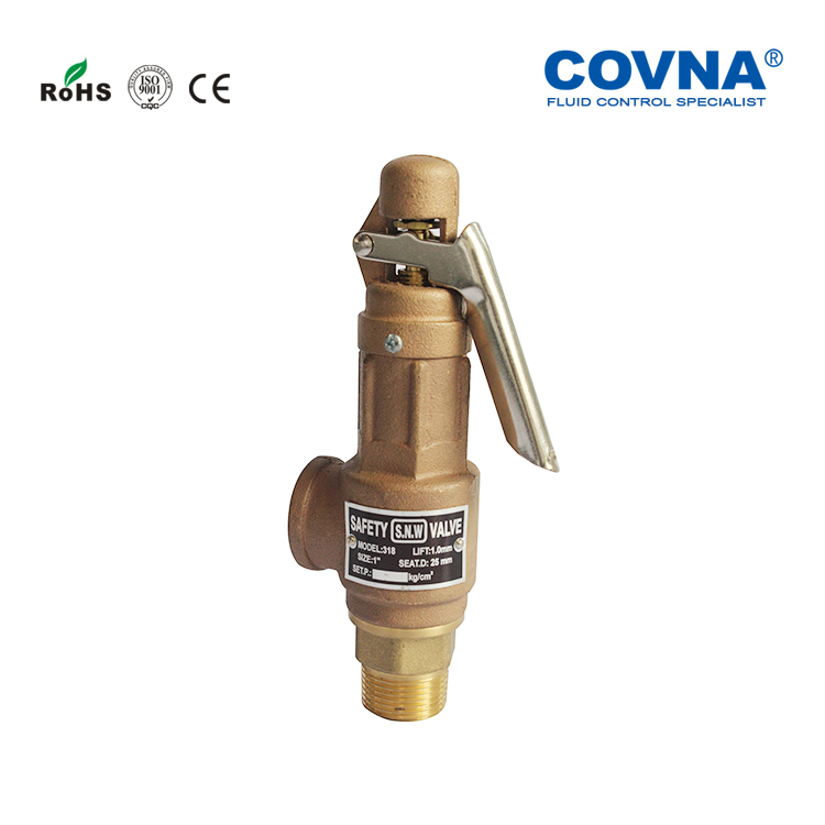 COVNA Lever Type Spring Loaded Brass Safety Relief Valve