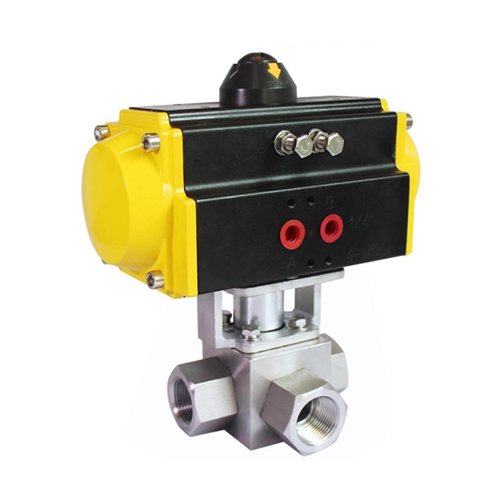 COVNA HK56-G Pneumatic Actuated High Pressure 3 Way Ball Valve