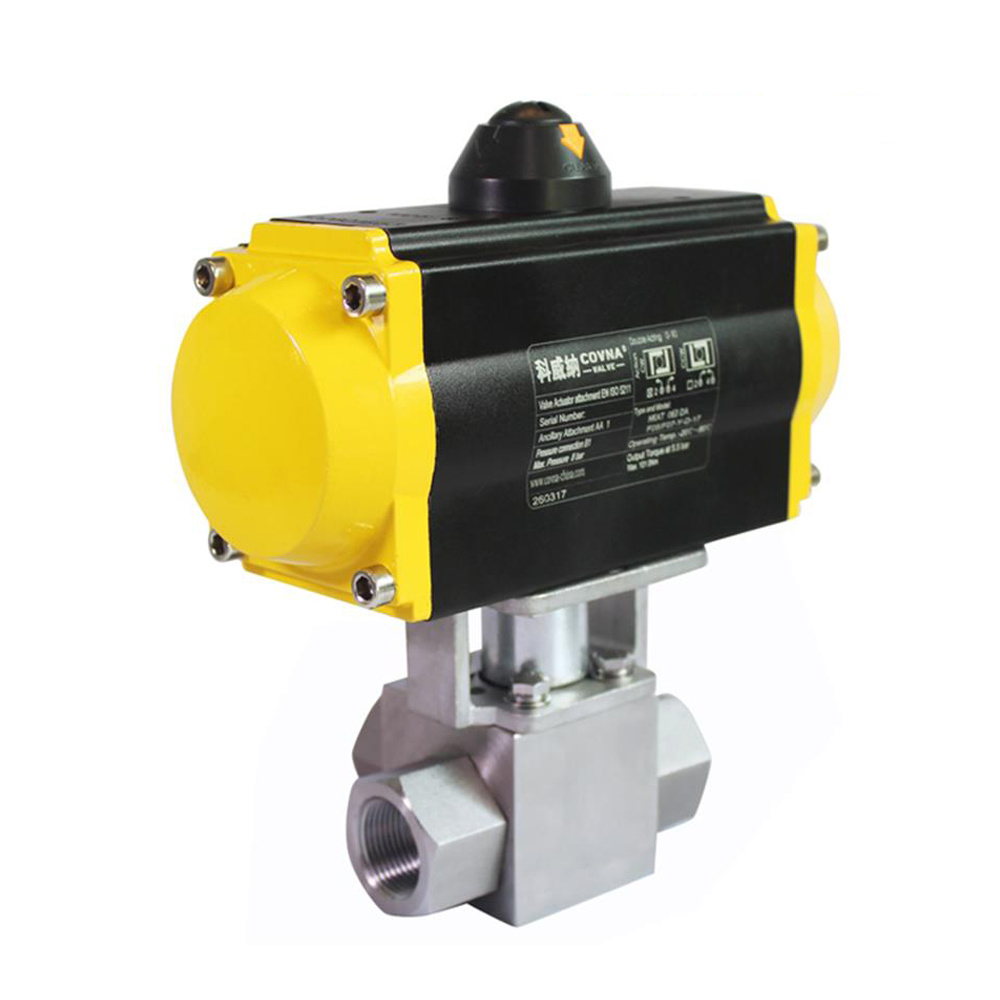 COVNA HK56-G Pneumatic Actuated High Pressure 3 Way Ball Valve