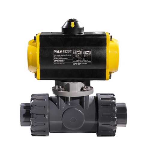 5. COVNA HK57 Series Pneumatic Actuated Double Union PVC Ball Valve