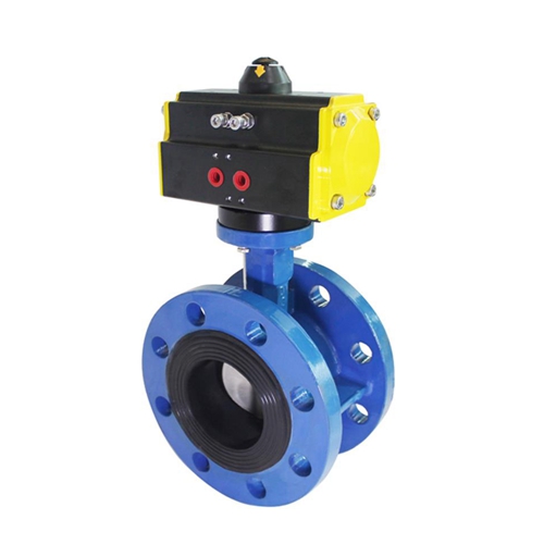COVNA HK59-D-F Double Flanged Pneumatic Actuator Butterfly Valve