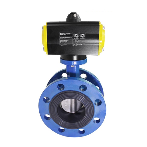 COVNA HK59-D-F Double Flanged Pneumatic Actuator Butterfly Valve