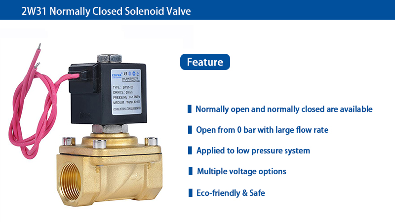 2w31 solenoid valve feature