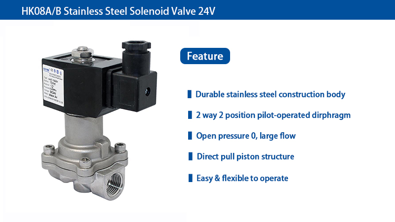 stainless solenoid valve feature