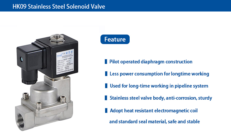 high temperature solenoid valve features