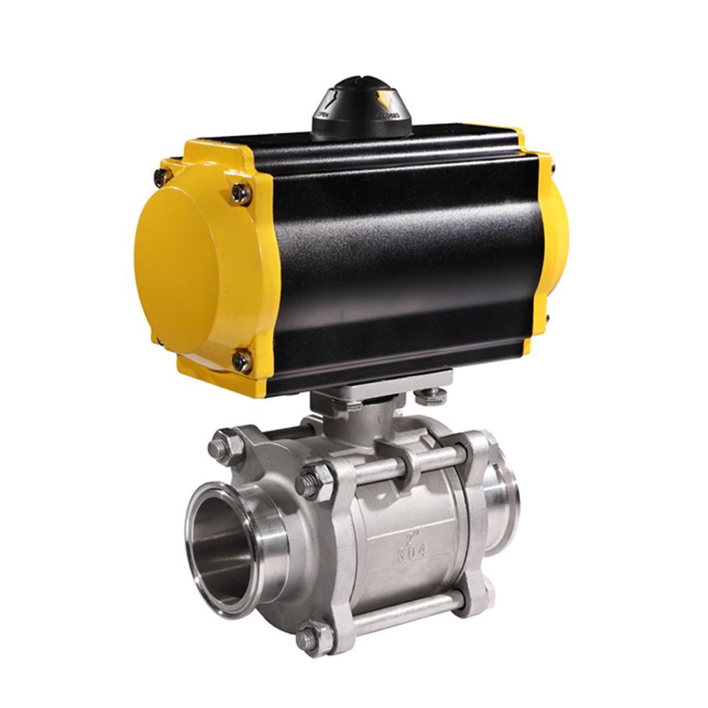 HK56-3PS-K 3PC Tri-Clamp Pneumatic Actuated Ball Valve