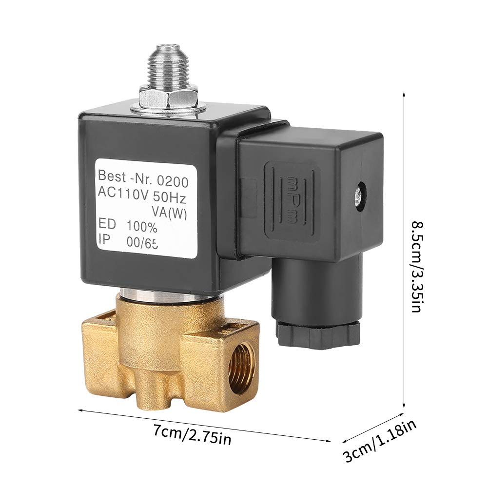 Normally Closed 2 Position 3 Way Direct Acting Brass Solenoid Valve
