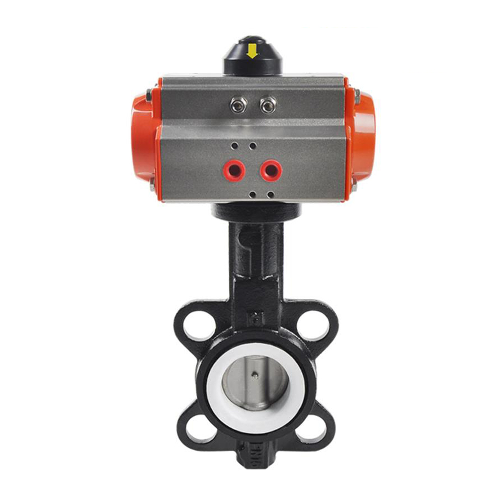 COVNA HK59-D Cast Iron Wafer Type Pneumatic Operated Butterfly Valve