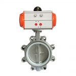 Stainless Steel Lug Style Spring Return Air Actuated Butterfly Valve