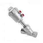 Stainless Steel NPT Thread Pneumatic Control Angle Seat Valve