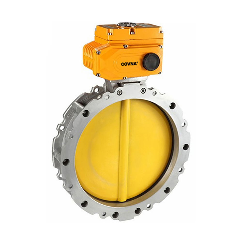 COVNA Powder/Cement Flange Electric Butterfly Valve