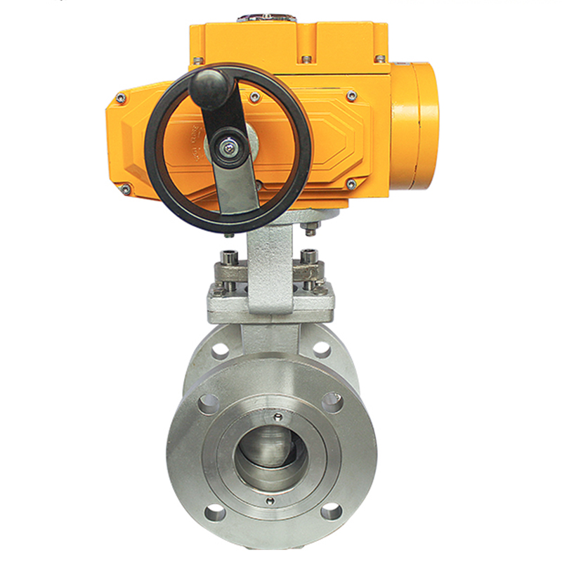 QT 2 Way Explosion Proof Electric Actuator V Type Ball Valve Flange
