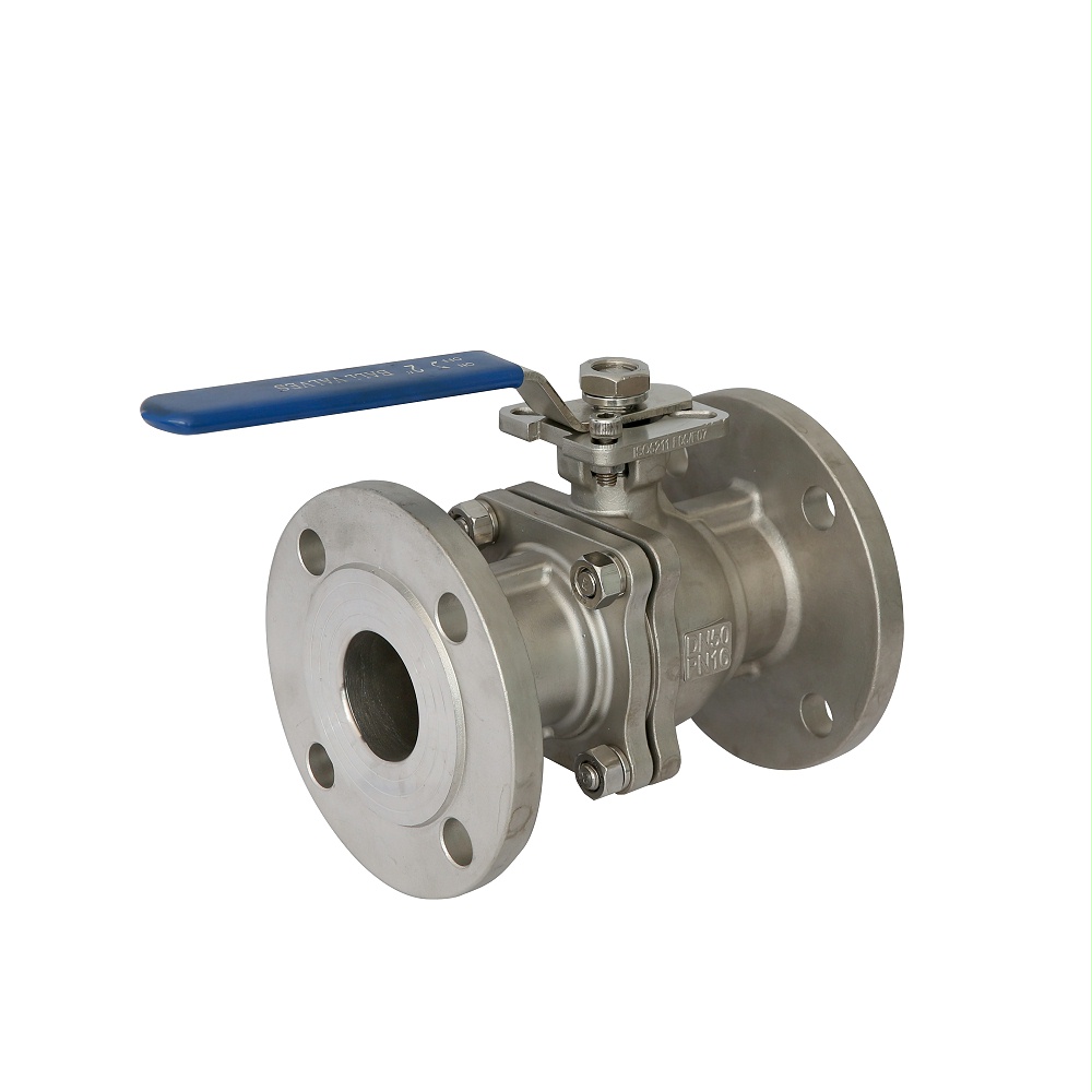 COVNA 2 Way Stainless Steel 3PC Flanged Ball Valve