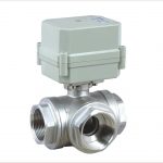 COVNA HK63-S-T 3 Way Stainless Steel Electric Ball Valve