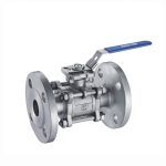 COVNA 2 Way Stainless Steel 3PC Flanged Ball Valve