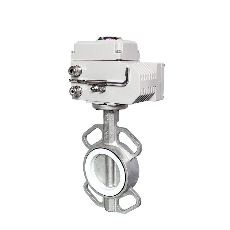 HK60-D-S Stainless Steel Wafer Electric Actuated Butterfly Valve