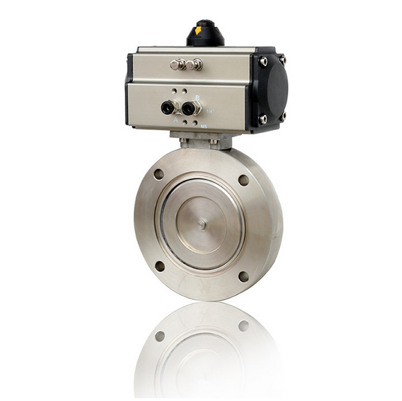 COVNA Stainless Steel Pneumatic Vacuum Butterfly Valve