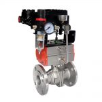 COVNA Stainless Steel Pneumatic Operated Ball Valve with F.R.L Unit