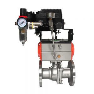 pneumatic operated ball valve with F.R.L Unit
