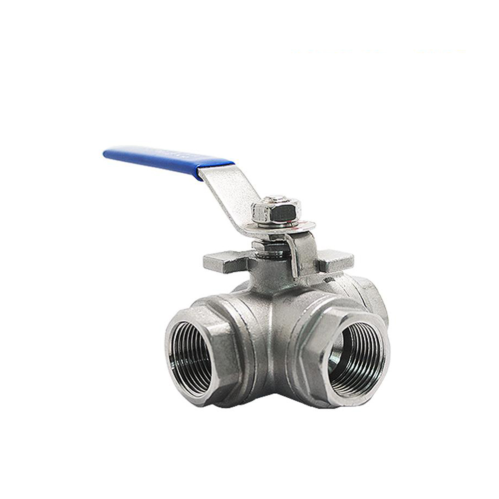 316 Stainless Steel 3 Way L Bore 2" BSP Ball Valve with Flange 110025T 