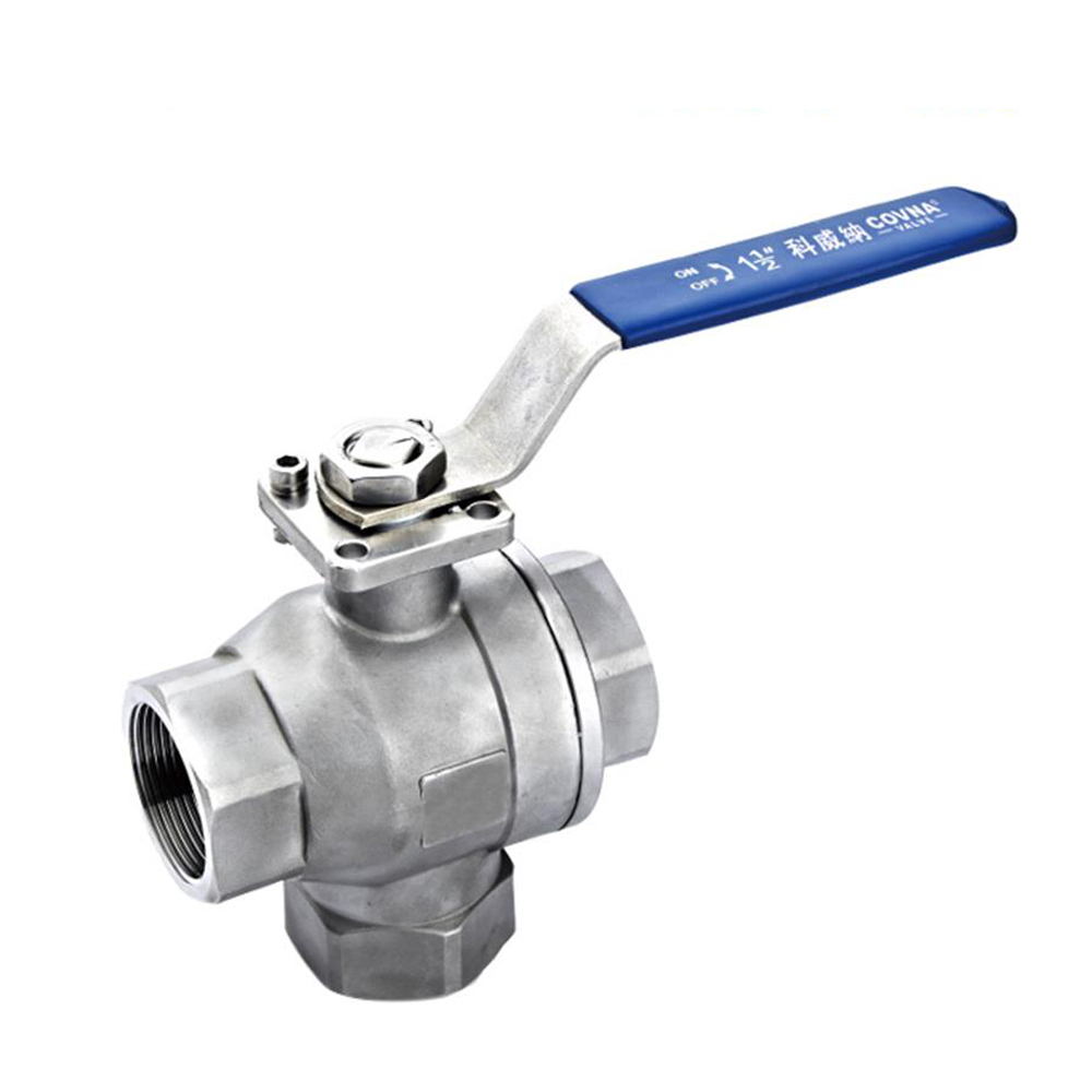 316 Stainless Steel 3 Way Ball Valves with locking handle