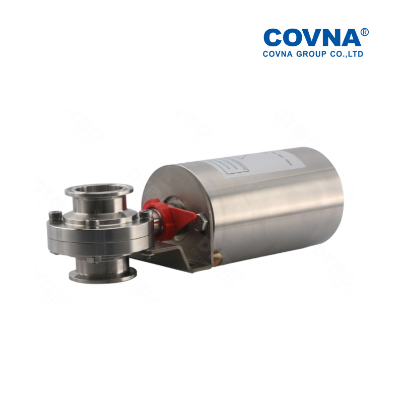 Sanitary Pneumatic Actuator Butterfly Valve with Tri-clamp Ends