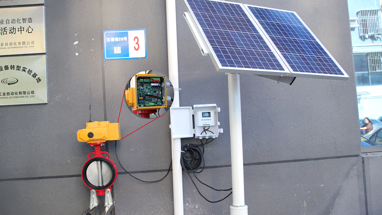 Wind-solar hybrid power supply wireless valve control system
