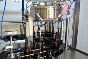 Angle seat valves used in beverage production equipment